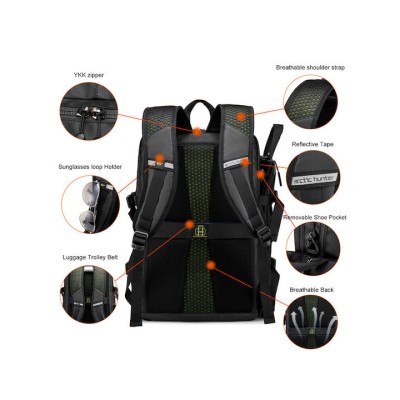 Arctic Hunter B00391 Σακίδιο πλάτης Black